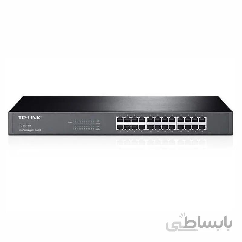 سوییچ 24 پورت مگابیتی و رکمونت تی پی لینک TL-SF1024
