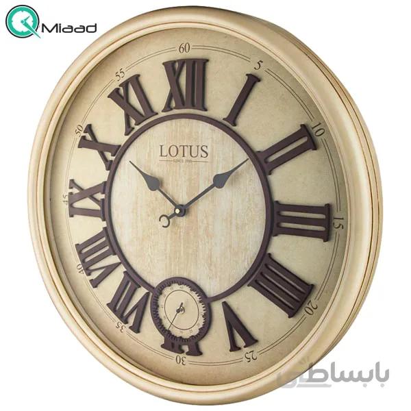 ساعت دیواری چوبی لوتوس مدل 151 کرم