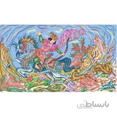 نخ و نقشه فرش تمام ابریشم کد 6