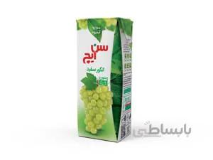 آبمیوه انگور سفید سن ایچ پاکت 200cc باکس 36 عددی