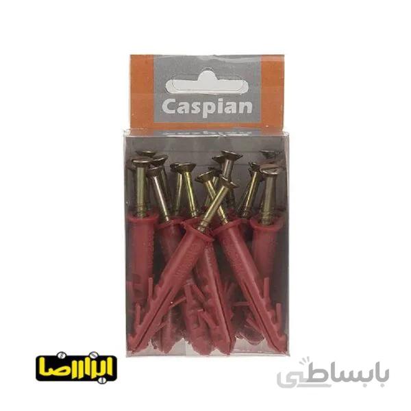 بسته 20 عددی پیچ و رولپلاک لبه دار کاسپین سایز 4
