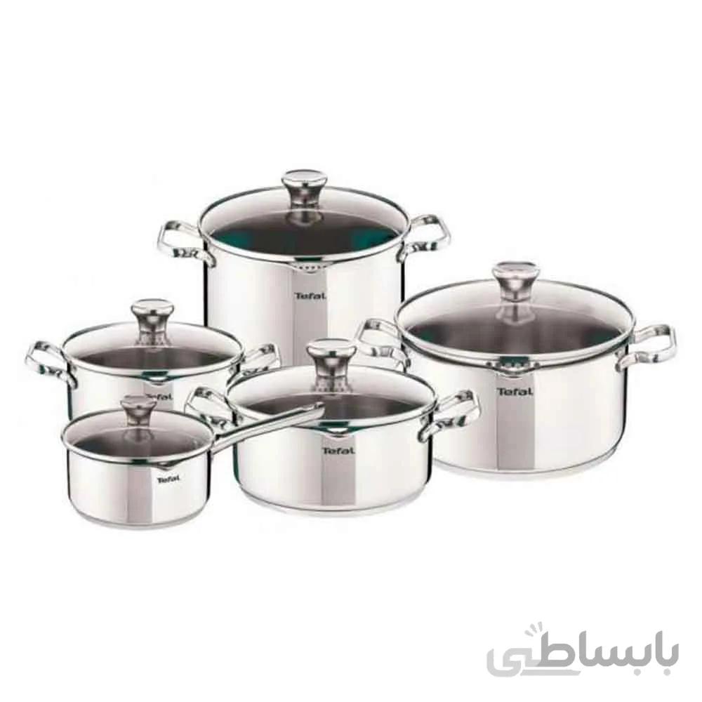 سرویس قابلمه 10 پارچه استیل تفال مدل دیوتو پلاس