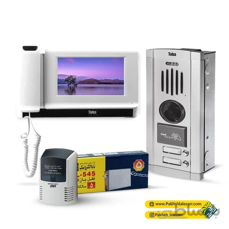 پکیج کامل آیفون تصویری مانیتور 7 اینچ مدل 1070 و پنل سهند کارتی تابا الکترونیک