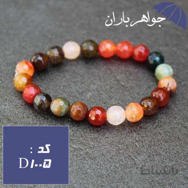 دستبند عقیق ام البنین تراش دار کد D_1005
