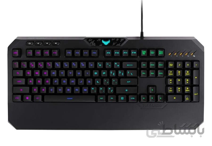 کیبورد گیمینگ باسیم ایسوس مدل TUF Gaming K5 RGB ا ASUS Mechanical Membrane RGB PC Gaming Keyboard TUF K5 Programmable Memory
