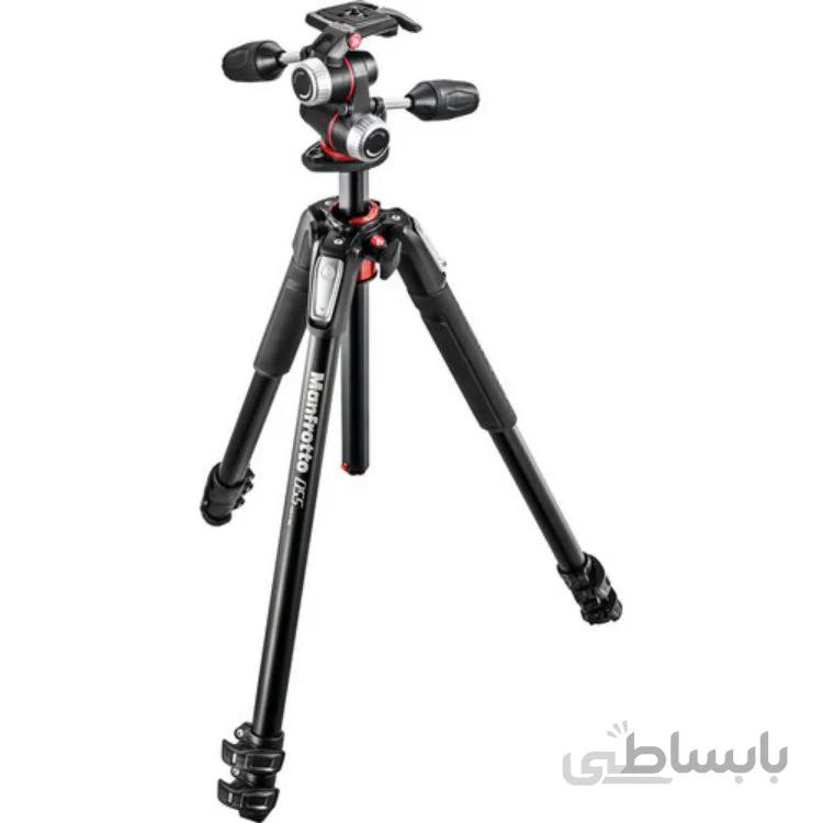 سه پایه Manfrotto 055 3-s Aluminum with 3-way pan/Tilt Head