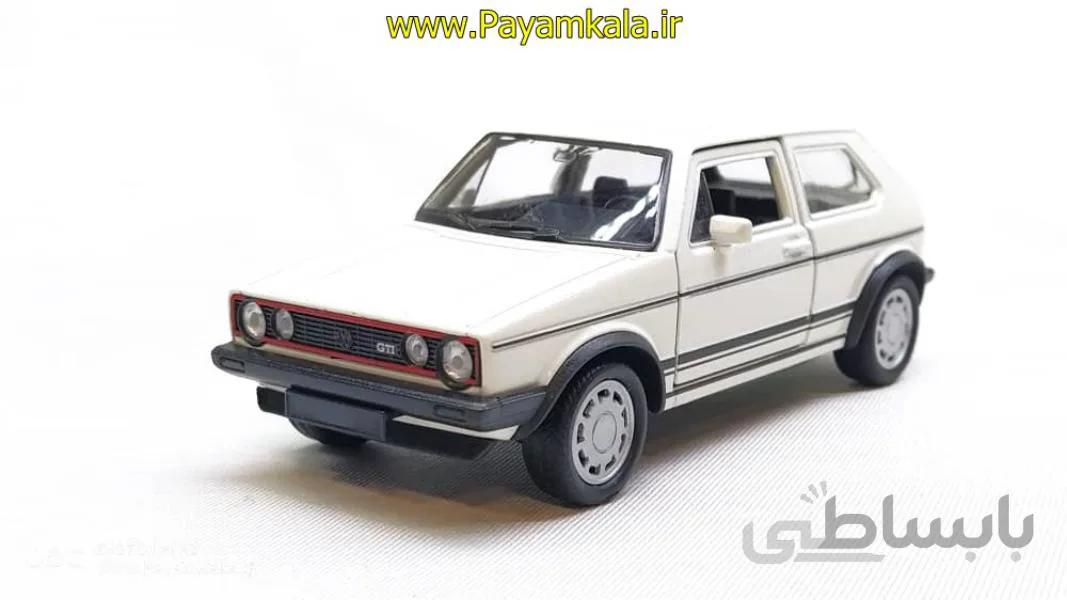 ماشین اسباب بازی فولکس گلف (VOLKSWAGEN GOLF I GTI BY WELLY) سفید