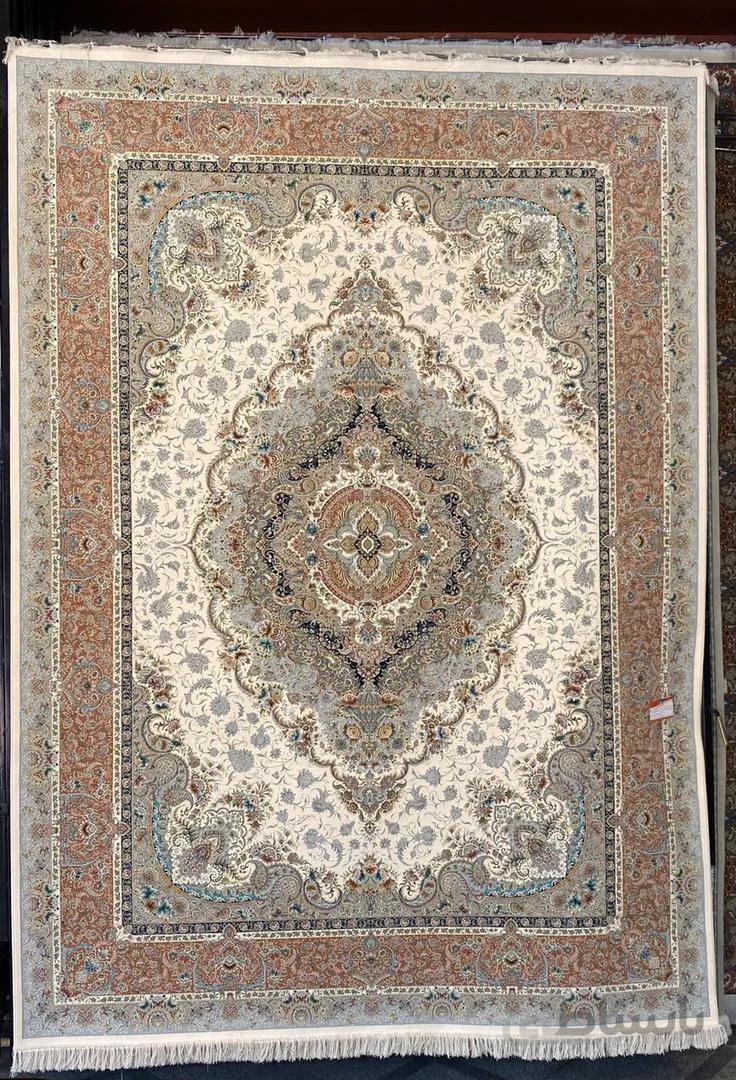 فرش ستاره کویر یزد ۱۵۰۰ شانه E-507 کرم