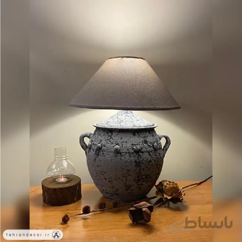آباژور رومیزی سفالی دورلومین