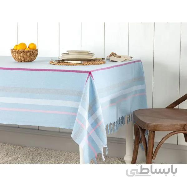 رومیزی مدل Brigitte Mavi سایز 200×150 سانتی متر مادام کوکو