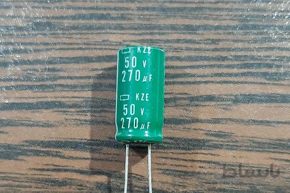 NIPPON 50V 270uF – خازن الکترولیت، ۵۰ ولت، ۲۷۰ میکروفاراد