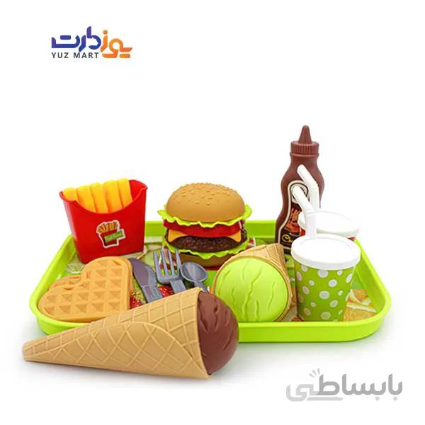 ست اسباب بازی فست فود مدل سینی