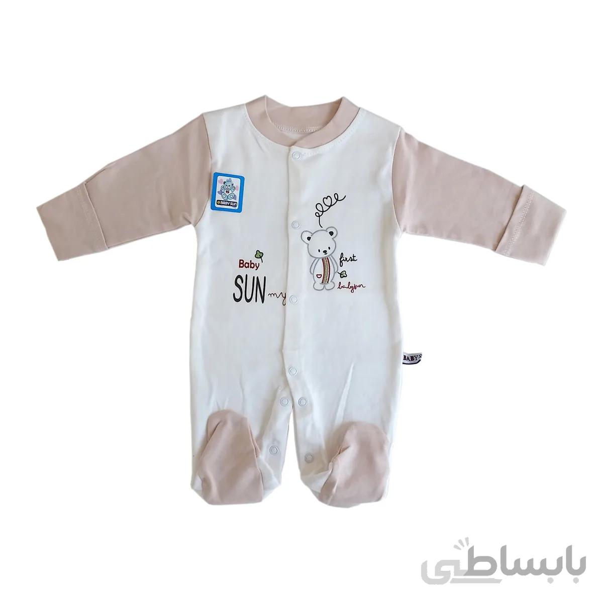 لباس سرهمی نوزادی بی بی سان طرح خرس