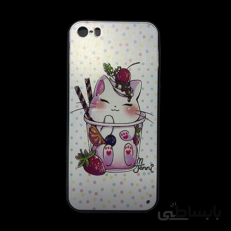 قاب طرح دار اپل 5 طرح گربه /Apple 5
