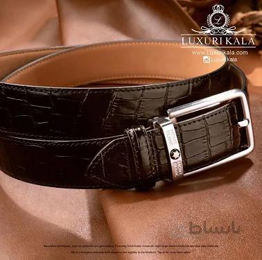 کمربند چرم کروکودیل Mont Blanc ا MONT BLANC BELT