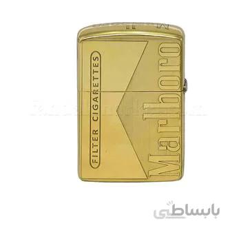 فندک زیپو طرح دار طلایی