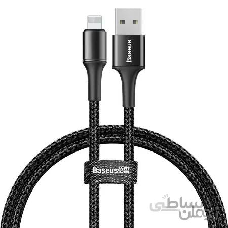 کابل فست شارژ لایتنینگ بیسوس Baseus Halo CALGH-D01 توان 2.4 آمپرطول 25 سانتی متر پک کیسه ای