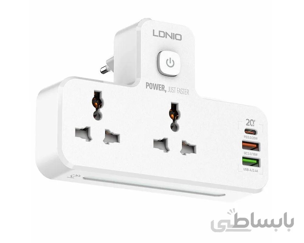 چند راهی برق، شارژر و چراغ خواب الدینیو LDNIO SC2311