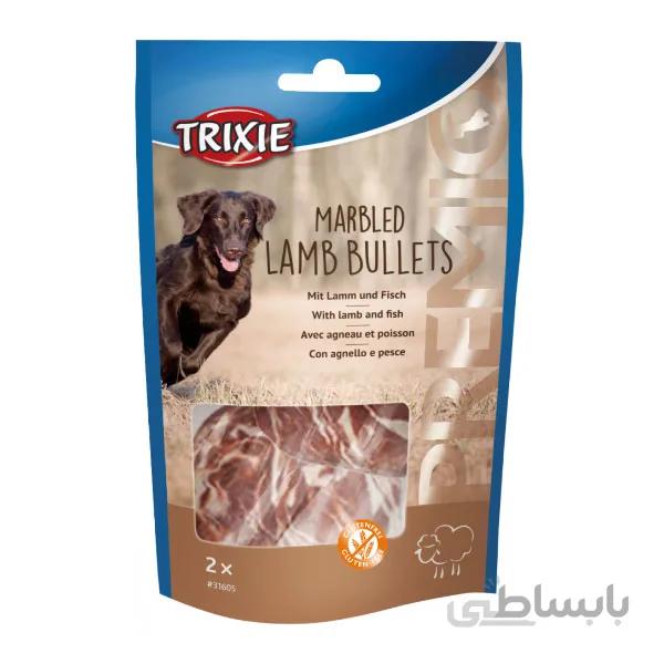 تشویقی سگ تریکسی مدل Marbled Lamb Softies وزن ۱۰۰ گرم ا Trixie Marbled Lamb Softies for Dog 100g