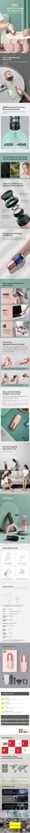 جارو شارژی باسئوس Baseus مدل Capsule C1 CRXCQC1-04 رنگ صورتی ا Baseus C1 Caapsule Vacuum Cleaner Model CRXCQC1-04