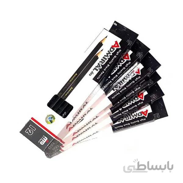 مداد مشکی و قرمز آدمیرال بسته 12 عددی