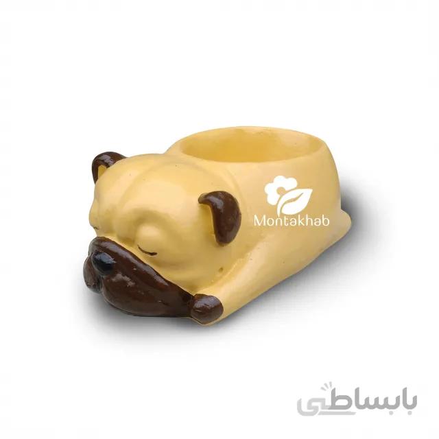 گلدان پلی استر طرح سگ ارتفاع 4/5 سانتی متر