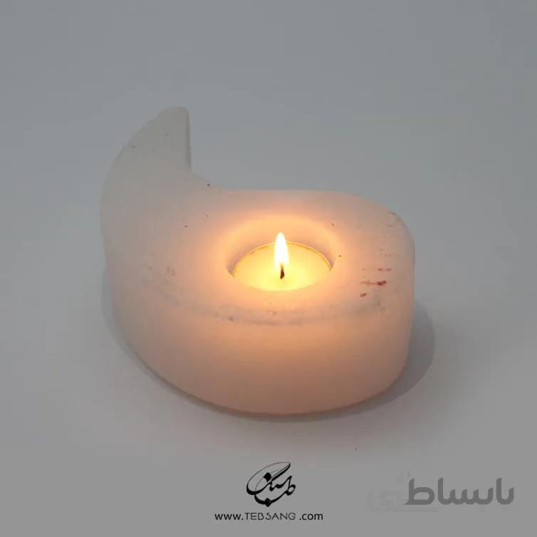 شمعدان سنگ نمک طرح بته جقه