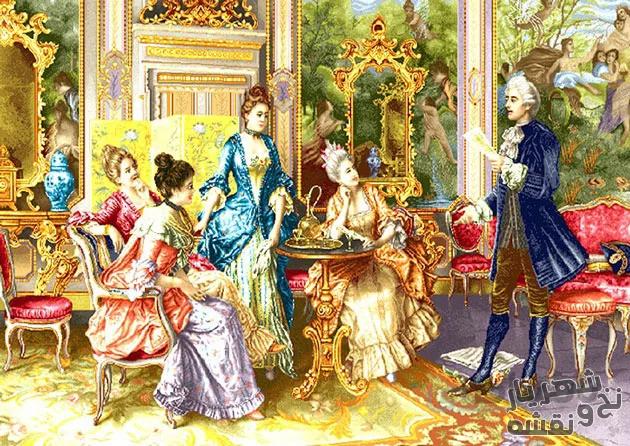 نخ و نقشه تابلو فرش طرح شاعر جوان کد 266