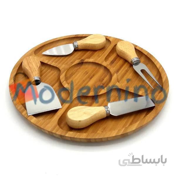 ست سرو پنیر بامبو 5 پارچه مدل Nova