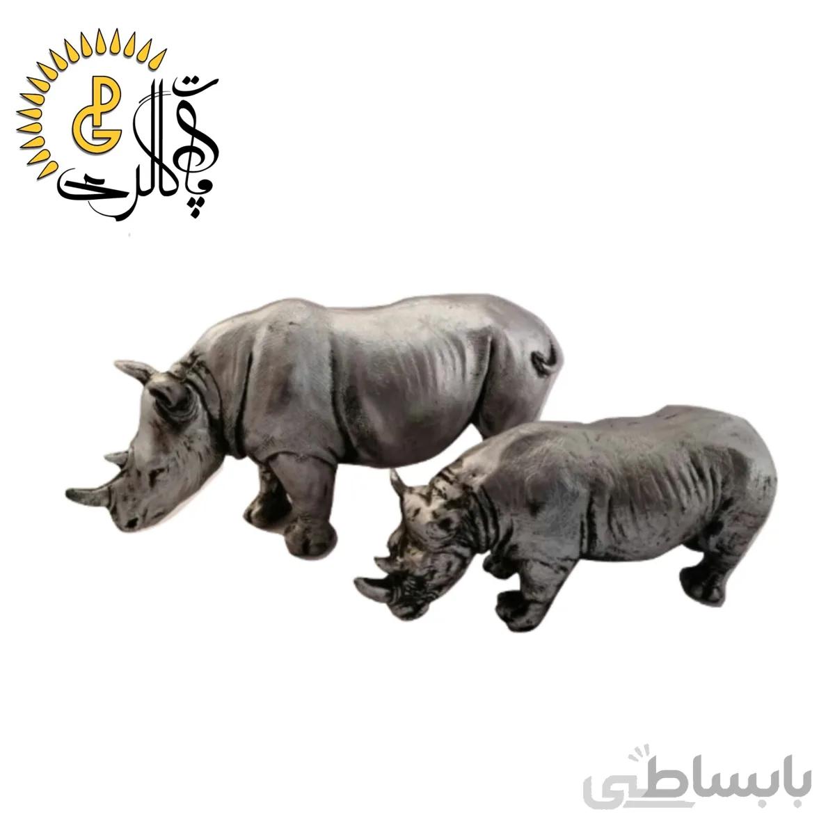 مجسمه کرگدن مجموعه 2عددی