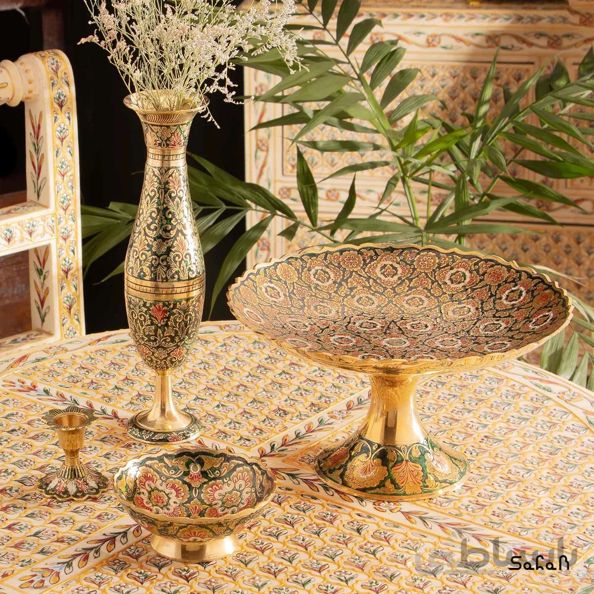 ست پذیرایی برنجی میناکاری کد 007