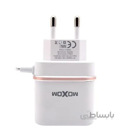 شارژر دیواری موکسوم مدل KH-26 همراه با کابل میکرو