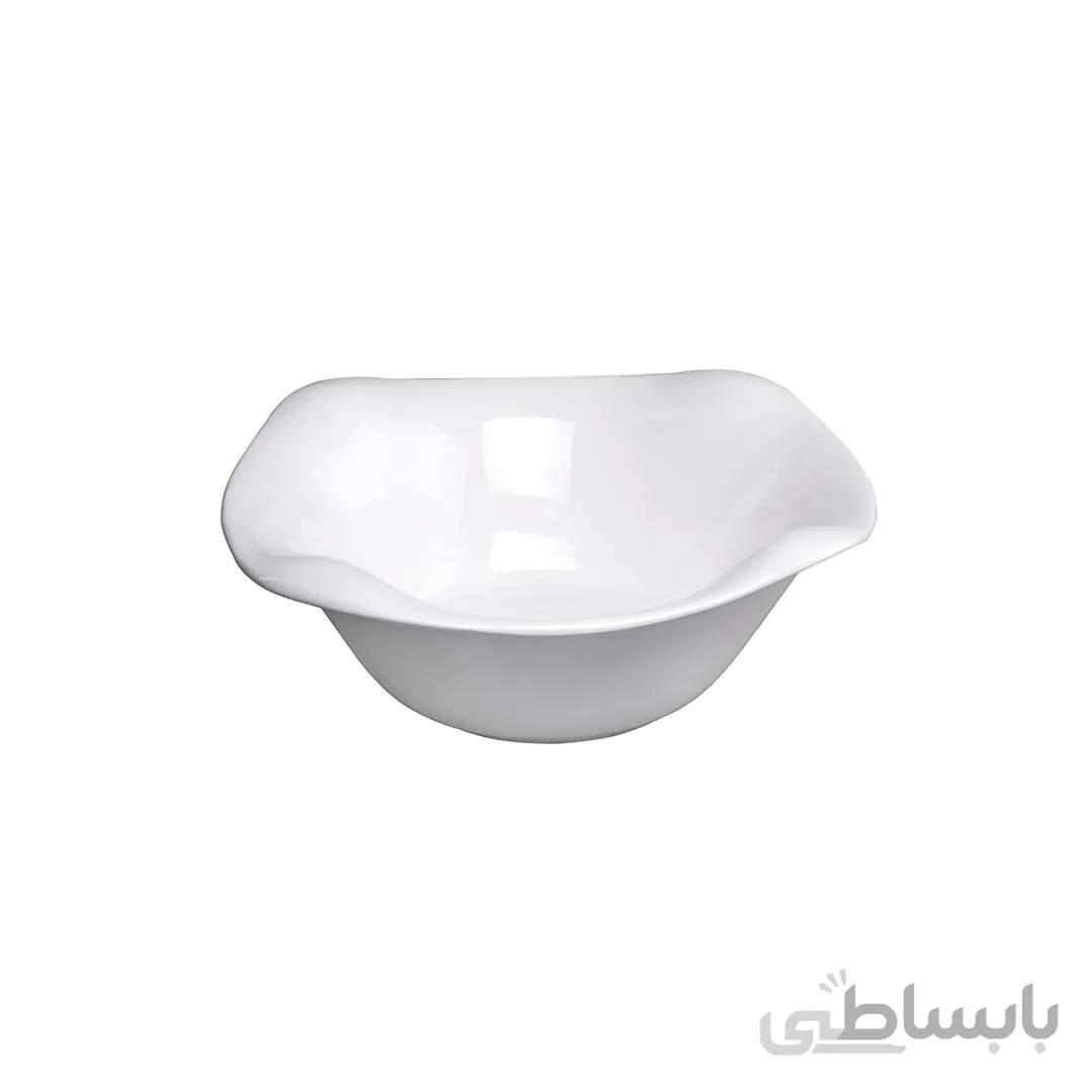 کاسه طرح لبه دار متوسط کد 4012 سفید
