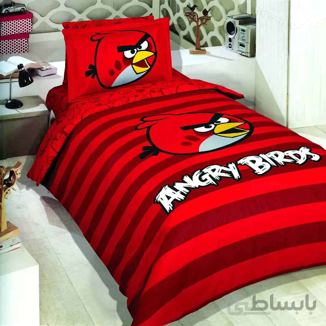 ست لحاف روتختی 3 تکه نوجوان پسرانه رزین تاژ طرح انگری بردز Angry Birds رانفرس