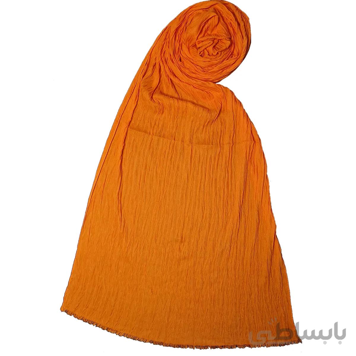 شال پلیسه نخی نارنجی