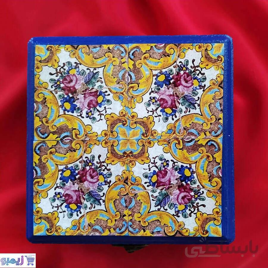 جعبه جواهرات چوبی 12*12