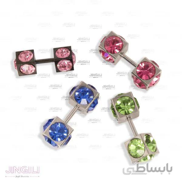 پیرسینگ گوش مکعبی کد ew005