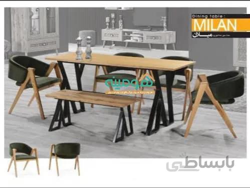 میز ناهار خوری 4 نفره مدل میلان