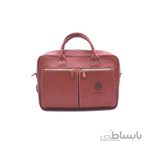 کیف دو زیپ قهوه ای