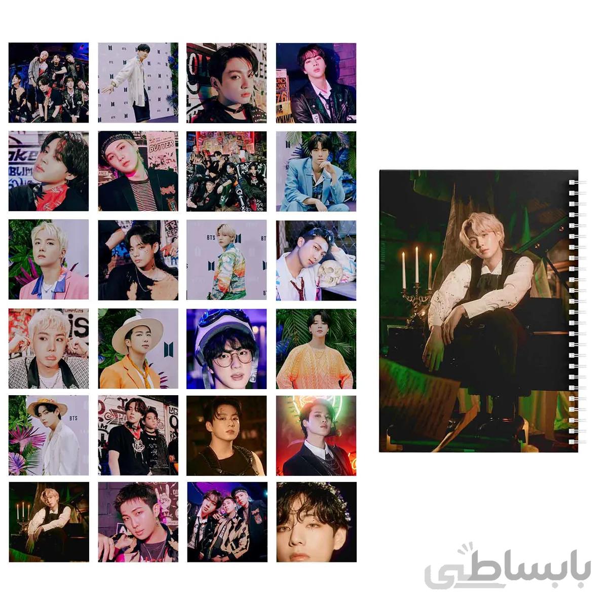 مجموعه 24 عددی فتوکارت BTS 2022 BTS Seasons Greetings به همراه دفتر یادداشت کد 10111235