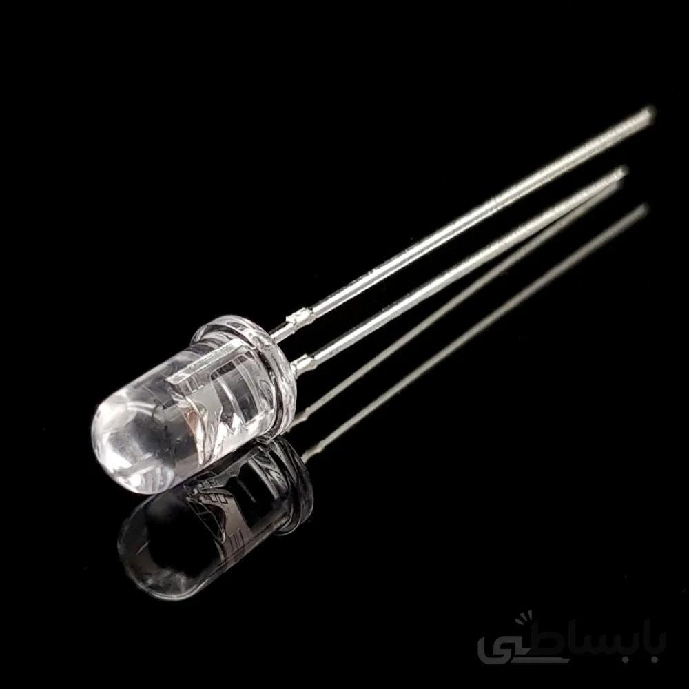 ال ای دی 5mm قرمز شیشه ای پایه بلند