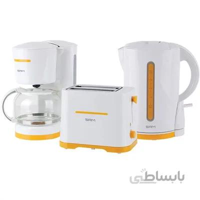قهوه ساز سام مدل BF-3313 به همراه توستر و کتری برقی