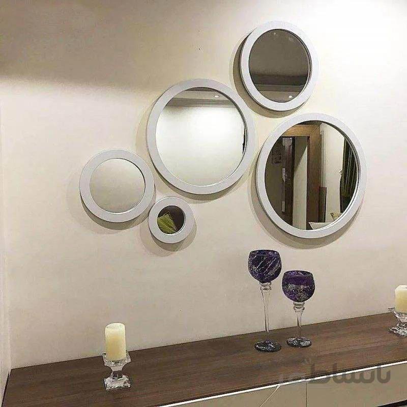 اینه دکوراتیو مدل دایره مجموعه 5 تکه ونداهایپر قهوه ای ا Decogiva G65 Decorative Mirror 5 Pieces