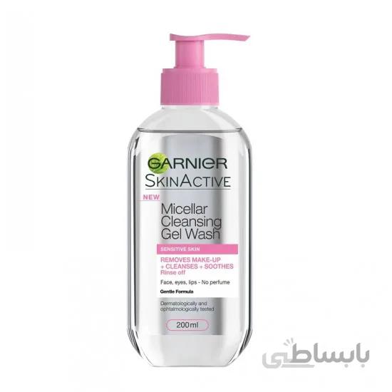 ژل پاک کننده صورت میسلار واتر Garnier با حجم 200 میل ا Micellar Water Garnier facial cleansing gel 200ml کد 335800