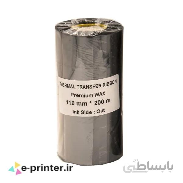ریبون چاپ لیبل پرینتر Premium WAX 110mm*200m
