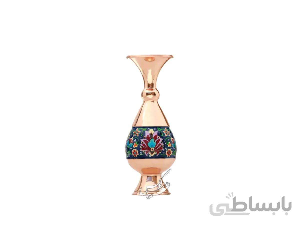 گلدان مس و پرداز صراحی 16 سانتی