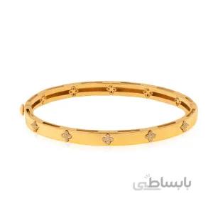 دستبند النگویی طلا طرح روبرتو کوین کد CB446