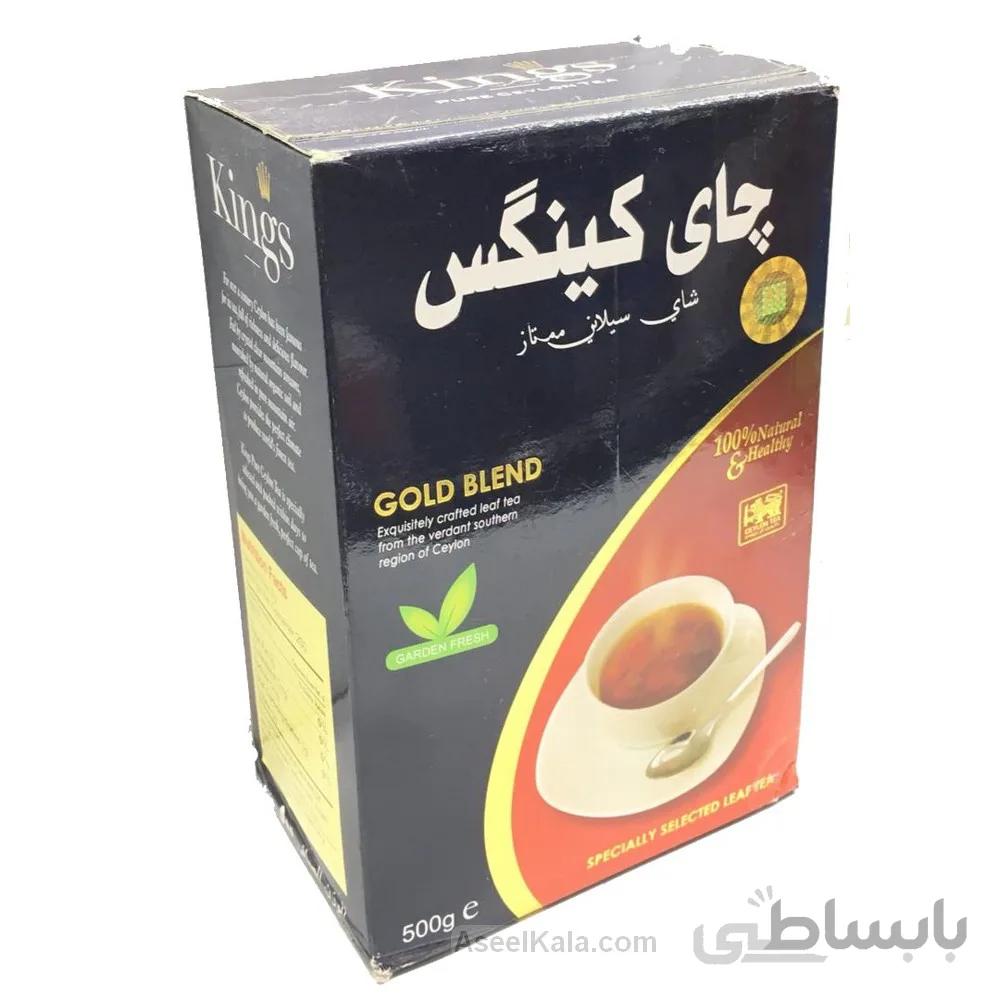 چای کینگس Kings پاکتی سیلانی ممتاز ساده وزن 500 گرم
