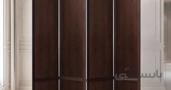 پاراوان طرح کلاسیک رنگ قهوه‌ای سوخته