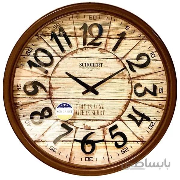 ساعت دیواری چوبی kevin کد 12 اندازه 60 سانت